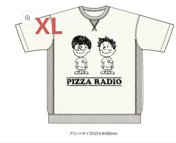 피자 라디오 반팔 맨투맨(화이트) XL