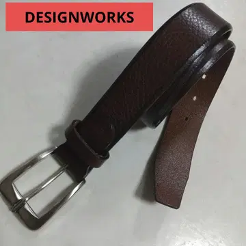DESIGNWORKS 디자인 웍스 벨트 가죽 천연 가죽 브라운
