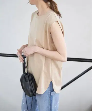 스픽 앤 스팬 파인 코튼 저지 슬리브리스 풀오버