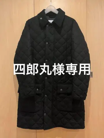 바버 울 퀼팅 코트 38