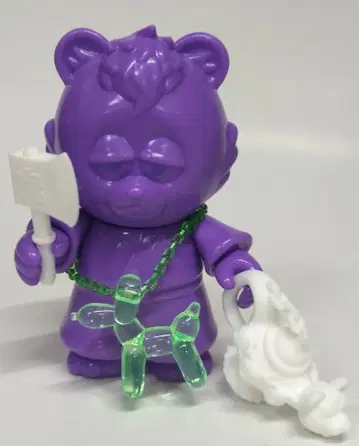 Funky Geek SAMURAI BEAR 모모지로 보라색 성형