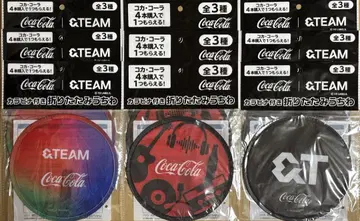 코카콜라 &TEAM 카라비너 포함 접이식 부채 총 3종류 컴프 9종