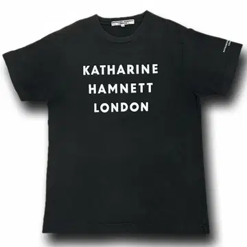 90s KATHARINE HAMNETT LONDON 로고 티셔츠 초기