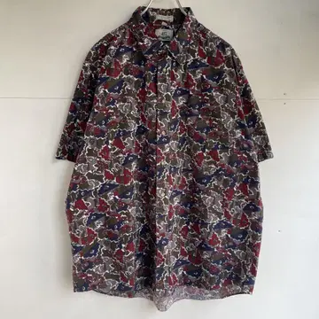 90s VAN HEUSEN 올 패턴 셔츠 디자인 셔츠 빈티지 구제 의류