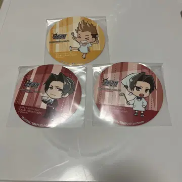 역전재판 애니메이션 카페 코스터 3개 세트