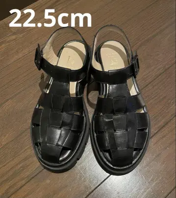 Luca Grossi 구르카 샌들 블랙 22.5cm