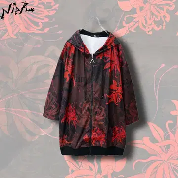 NieR 빨간색 피마자 ZIP OUTER