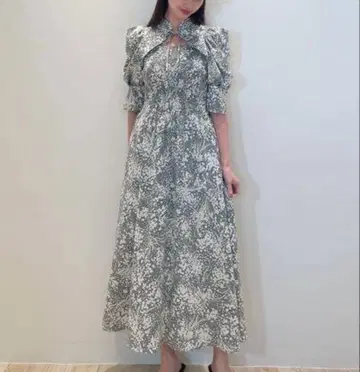 SNIDEL 데콜테 오픈 원피스 M 사이즈 그레이 계열