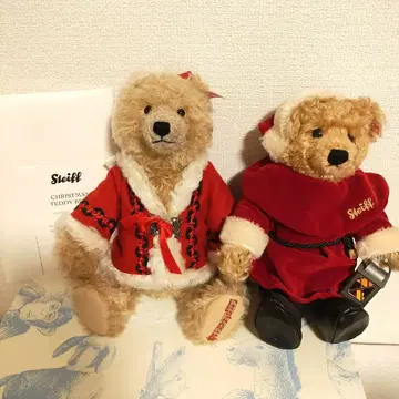 Steiff 크리스마스 테디베어 2개 세트 2014 한정판 박스 포함