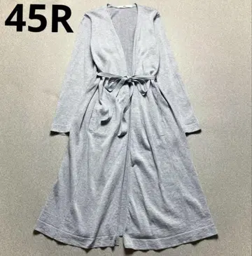 45R 코튼 롱 가디건 허리 벨트 얇은 소재 세탁 가능 일본제