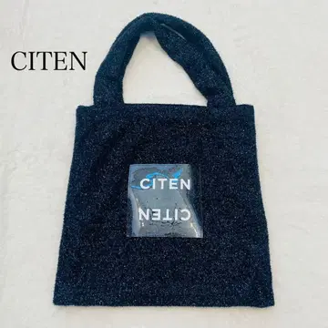 새상품급 CITEN 시텐 반짝이는 클리어 로고 토트백