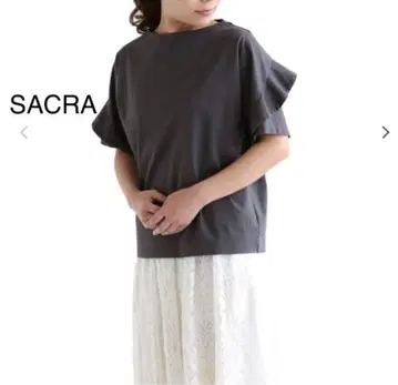 SACRA 사쿠라 페타루 슬리브 티셔츠 그레이