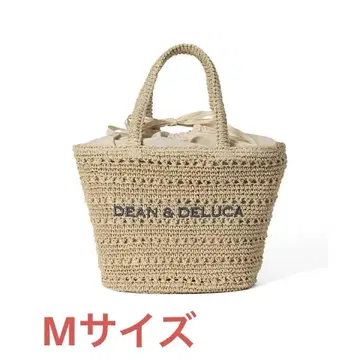 완판 새상품 딘&델루카 빔즈 콜라보 크로셰 바스켓 백 M