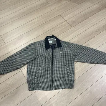 Lacoste 네이비 체크 무늬 자켓