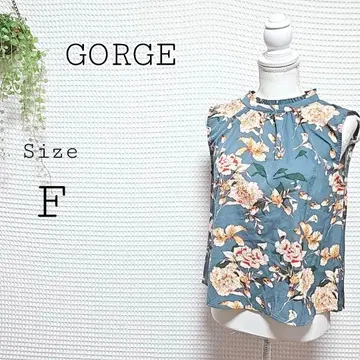 GORGE 꽃무늬 슬리브리스 상의 F