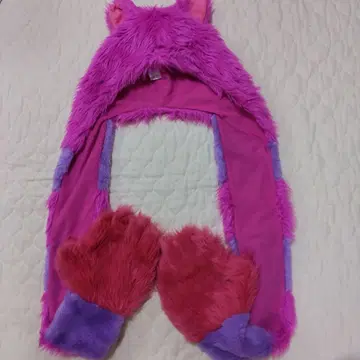 체셔 고양이 후드 부착 머플러 도쿄 디즈니 리조트 머플러 캡