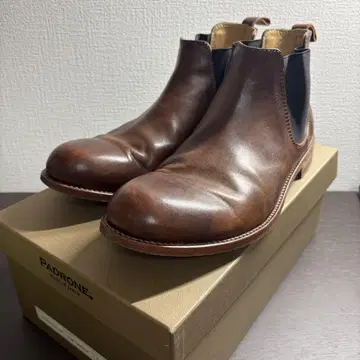 PADRONE 브라운 사이드 고어 부츠