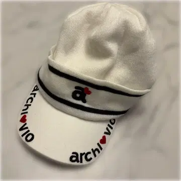 archi vio 스트라이프 니트 모자 화이트
