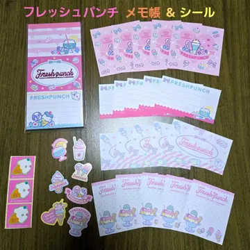 산리오 프레쉬 펀치 메모장 씰