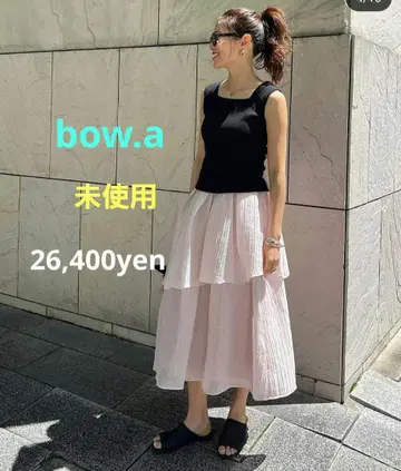 미사용 bow.a 스커트 보우에 자카드 스커트