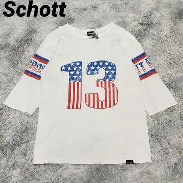 Schott 샷 5부 기장 풋볼 T 롱 T 긴팔 티셔츠