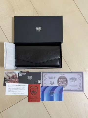 Loneo 로네오 베이직 도치기 가죽 블랙 장지갑