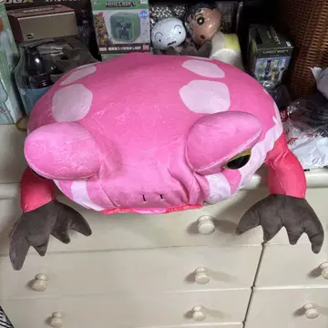 GIGO 한정판 모치코와 큰 아메후쿠라 개구리 봉제 인형 핑크