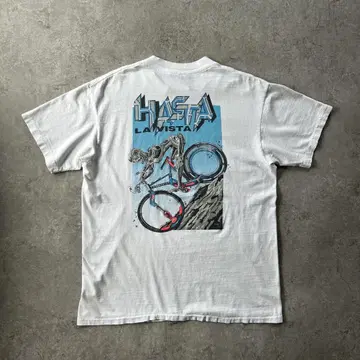 90s ONEITA 터미네이터 패러디 티셔츠 화이트 L BMX