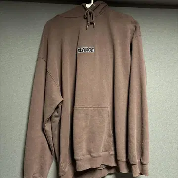 XLARGE 브라운 후드 부착 후드티