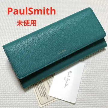 미사용 PaulSmith 폴스미스 가죽 장지갑 터콰이즈