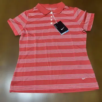 Nike Dri-FIT 스트라이프 폴로 셔츠 빨간색