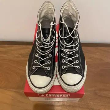 CONVERSE AS J HI 블랙 가죽 빔즈