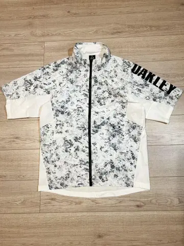 OAKLEY 풀 집업 반팔 XL 자켓 골프웨어 화이트