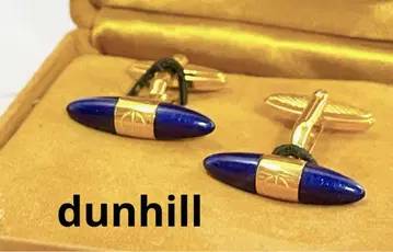 레어 모델 dunhill 커프스 라피스 라줄리 메탈 골드 블루