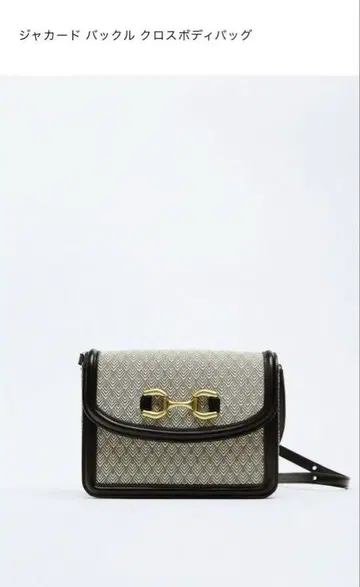 ZARA 자카드 버클 크로스 바디 백