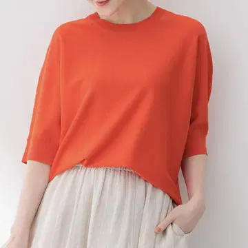 미사용급 23구 24SS 레이온 폴리에스테르 스트레치 돌먼 니트 M