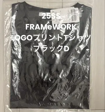 새상품 FRAMeWORK LOGO 프린트 티셔츠 블랙 D
