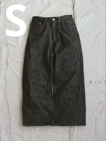 LIDNM XX SLUB BAGGY 데님 헤더 블랙