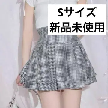 michellMacaron 미셸 마카롱 슬림 레그 스커트 체크 S