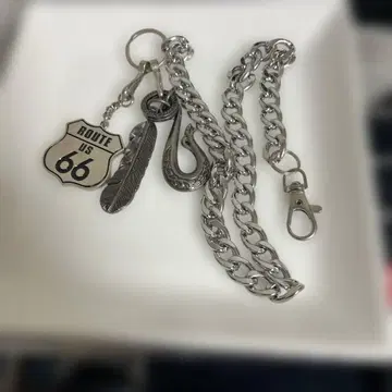 아메카지 루트 66 카라비너 키링 스테인리스 지갑 체인