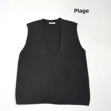 Plage 플라주 Italian Yarn 베스트 썸머 니트 블랙