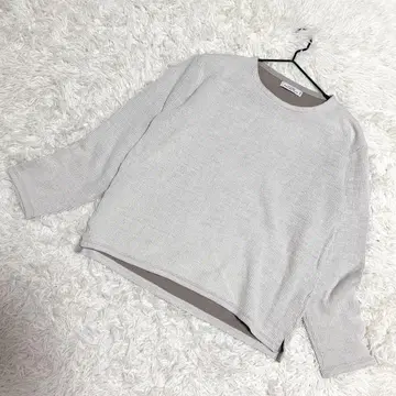 UNITED ARROWS 긴팔 티셔츠 더블 페이스 화이트 (S)