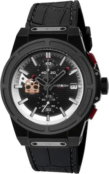 하이드로겐 손목시계 쿼츠 OTTO CHRONO SKULL 블랙