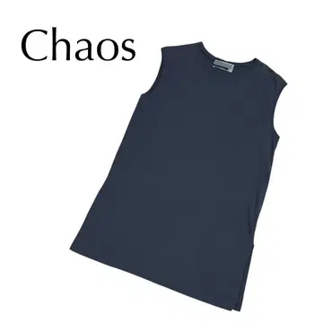 새상품급 Chaos 카오스 슬리브리스 컷 티셔츠 차콜 그레이 일본제