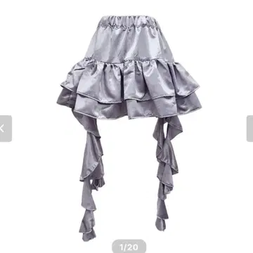 릴릴리 사이드 프릴 새틴 스커트