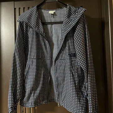 THE NORTH FACE 네이비 도트 무늬 마운틴 후드티