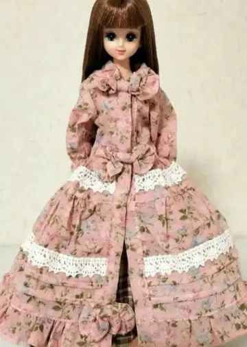 27cm 인형 제니 의류 작가 핸드메이드 핑크 드레스