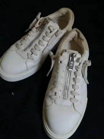 ASH 아쉬 화이트 지퍼 통굽 스니커즈 새상품급 24.5cm