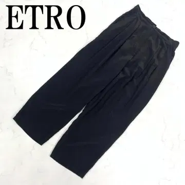 LA7332 ETRO 에트로 실크 100% 슬랙스 블랙 40