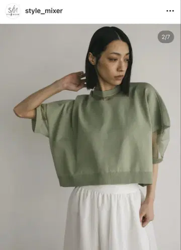 STYLEMIXER 프리 사이즈 반팔 상의